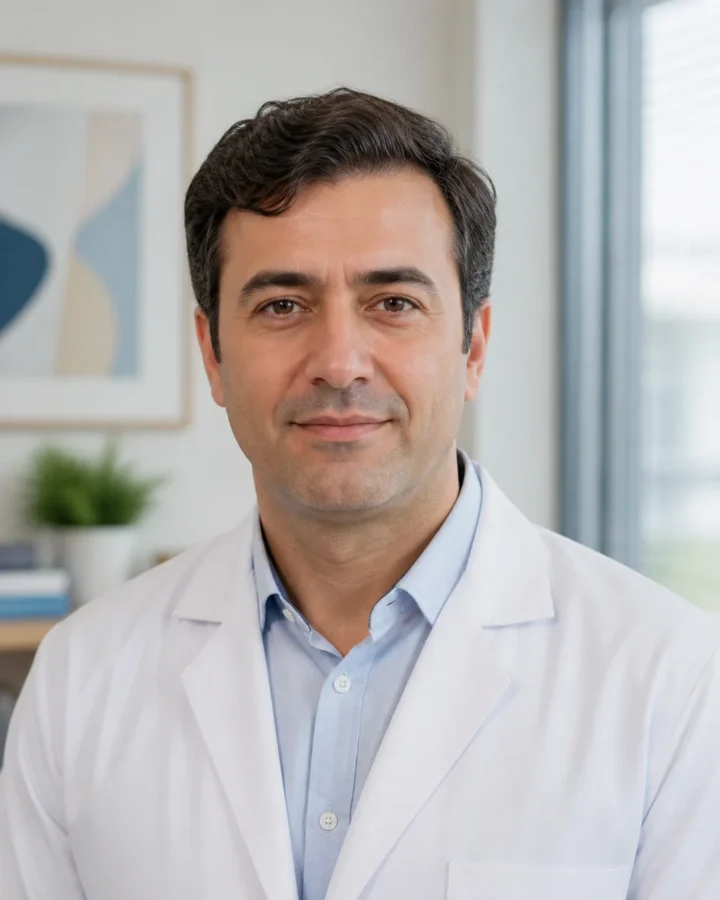 Fictional male healthcare professional used for Akana demo content
